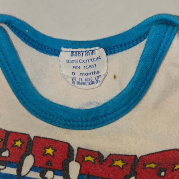 Vintage Superman Jr 1978 Champ Infant Baby T-Shirt 9 Months White Baby Fair - Picture 5 of 9